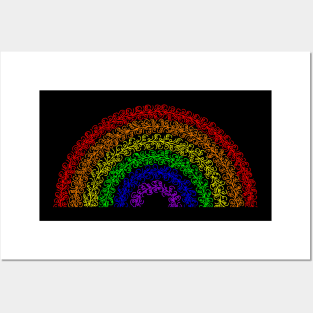 Rainbow Doodle Posters and Art